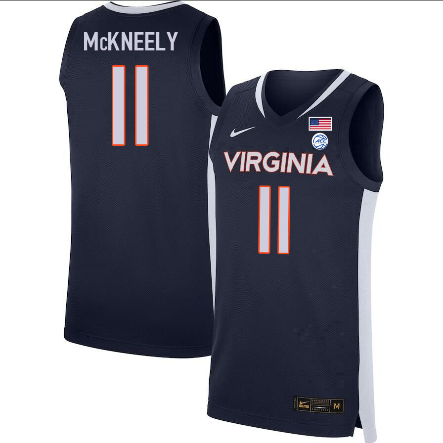 Men #11 Isaac McKneely Virginia Cavaliers College 2022-23 Stitched Basketball Jerseys Sale-Navy